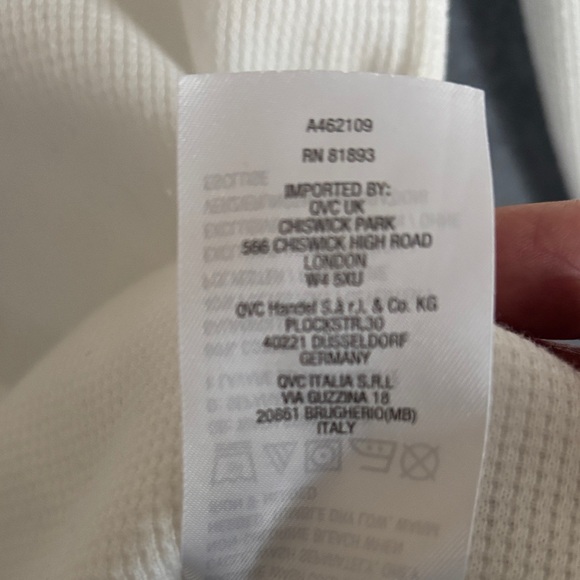 Candace Cameron Bure Waffle Knit Long
sleeve Top S New Day White - Picture 10 of 10